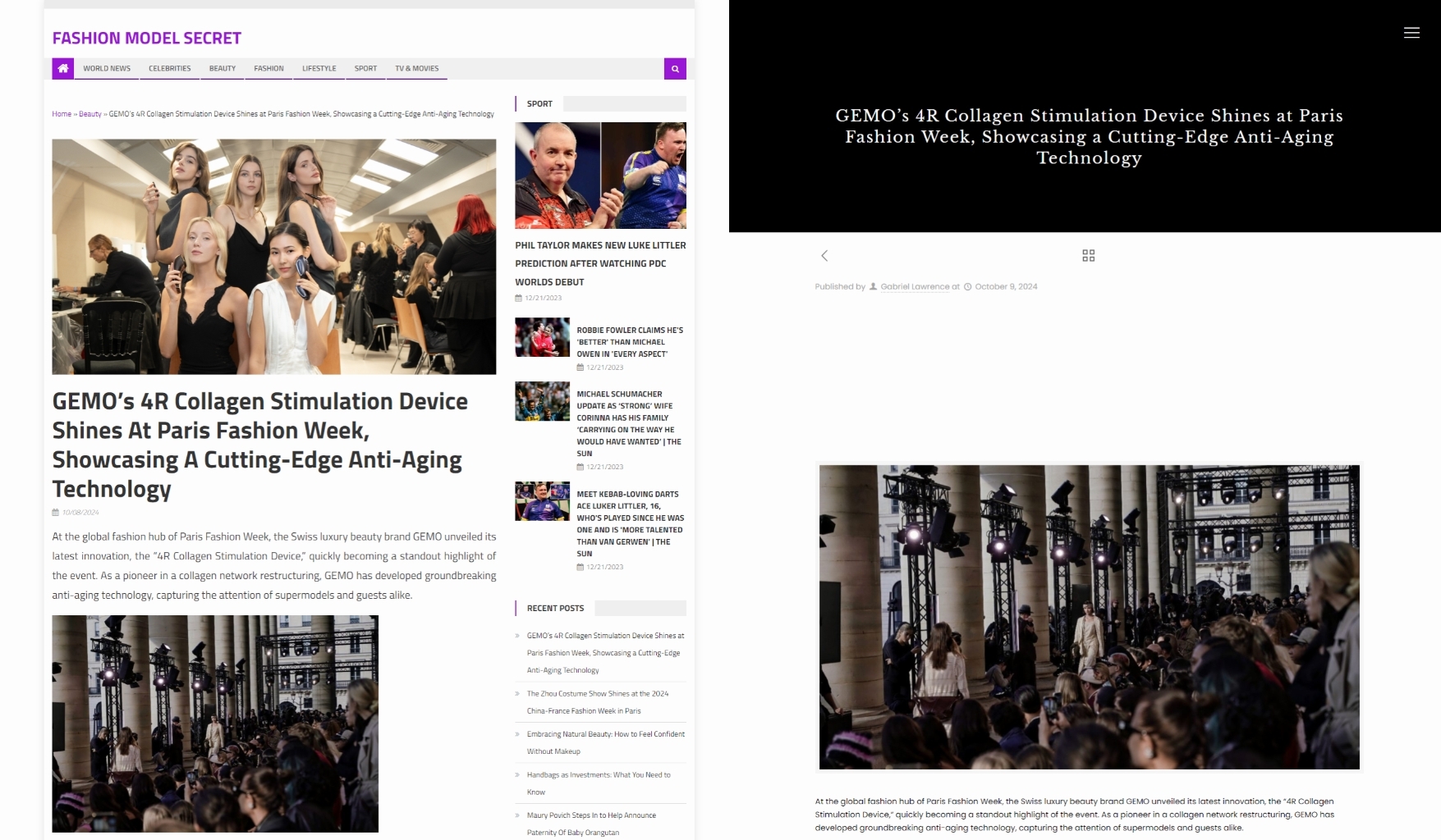 从巴黎时装周火到伊能静直播间GEMO金茉4R胶原机成抗衰科技