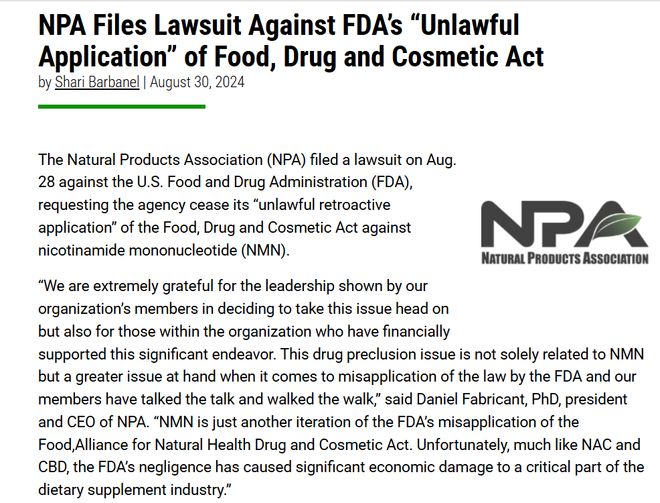 九游娱乐文化：FDA正式批准NMN合法身份抗衰教父辛克莱垄断市场想法落空(图14)